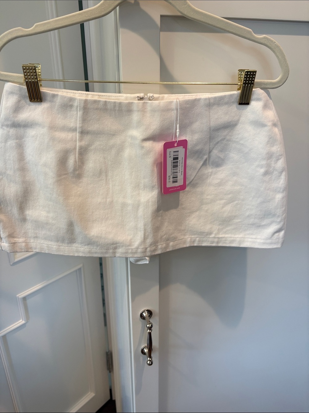 Monrow White Mini Skort with Clean Silhouette